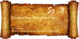 Szekerka Mirabella névjegykártya